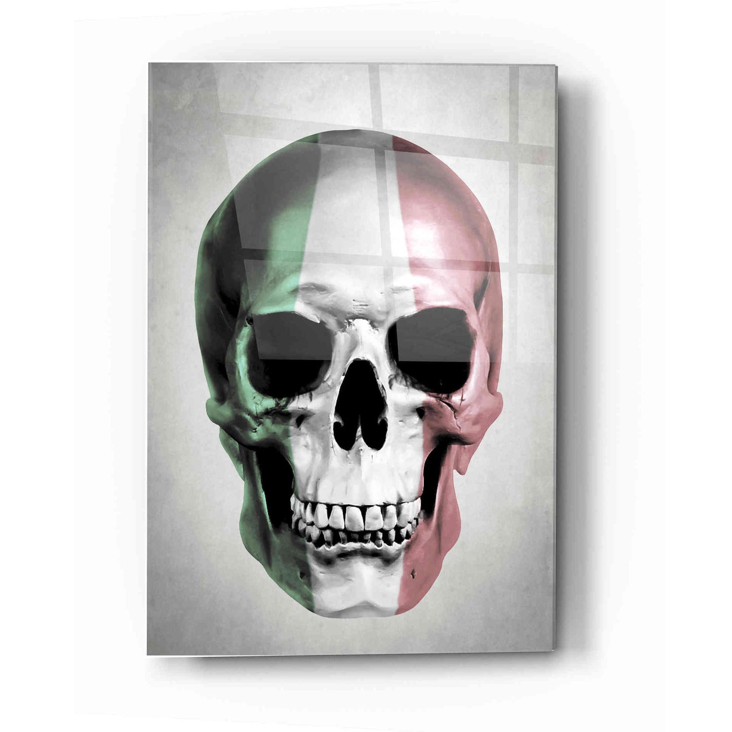 Epic Art 'Italian Skull Grey' by Nicklas Gustafsson, Acrylic Glass Wall Art,12x16