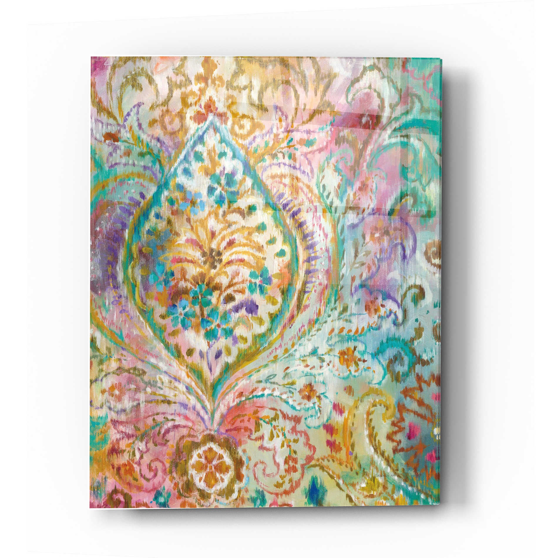 Epic Art 'Boho Paisley II' by Danhui Nai, Acrylic Glass Wall Art,12 x 16