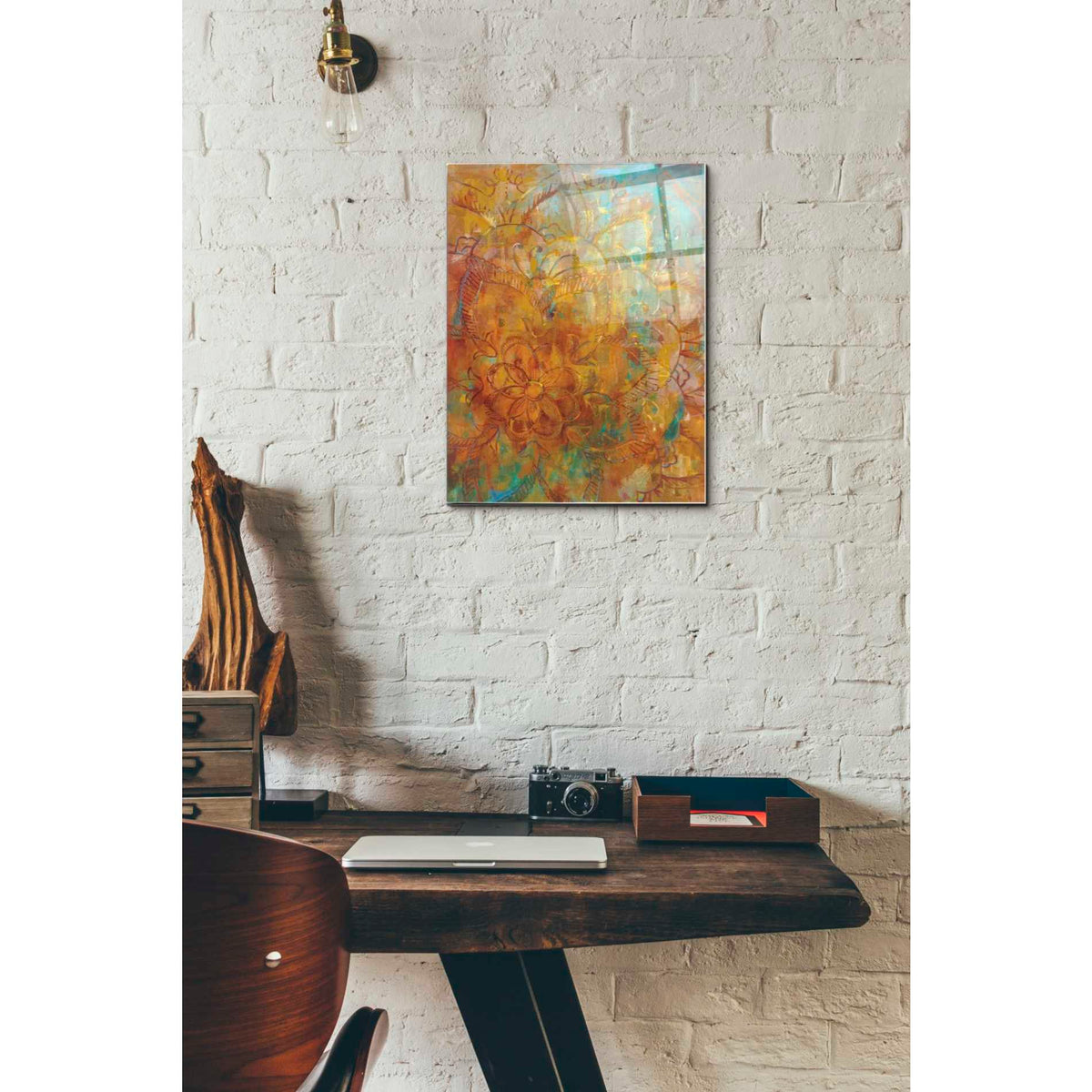 Epic Art 'Bohemian Abstract Bright' by Danhui Nai, Acrylic Glass Wall Art,12 x 16