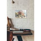 Epic Art 'Marche des Fleurs Blue Gold' by Danhui Nai, Acrylic Glass Wall Art,12 x 16
