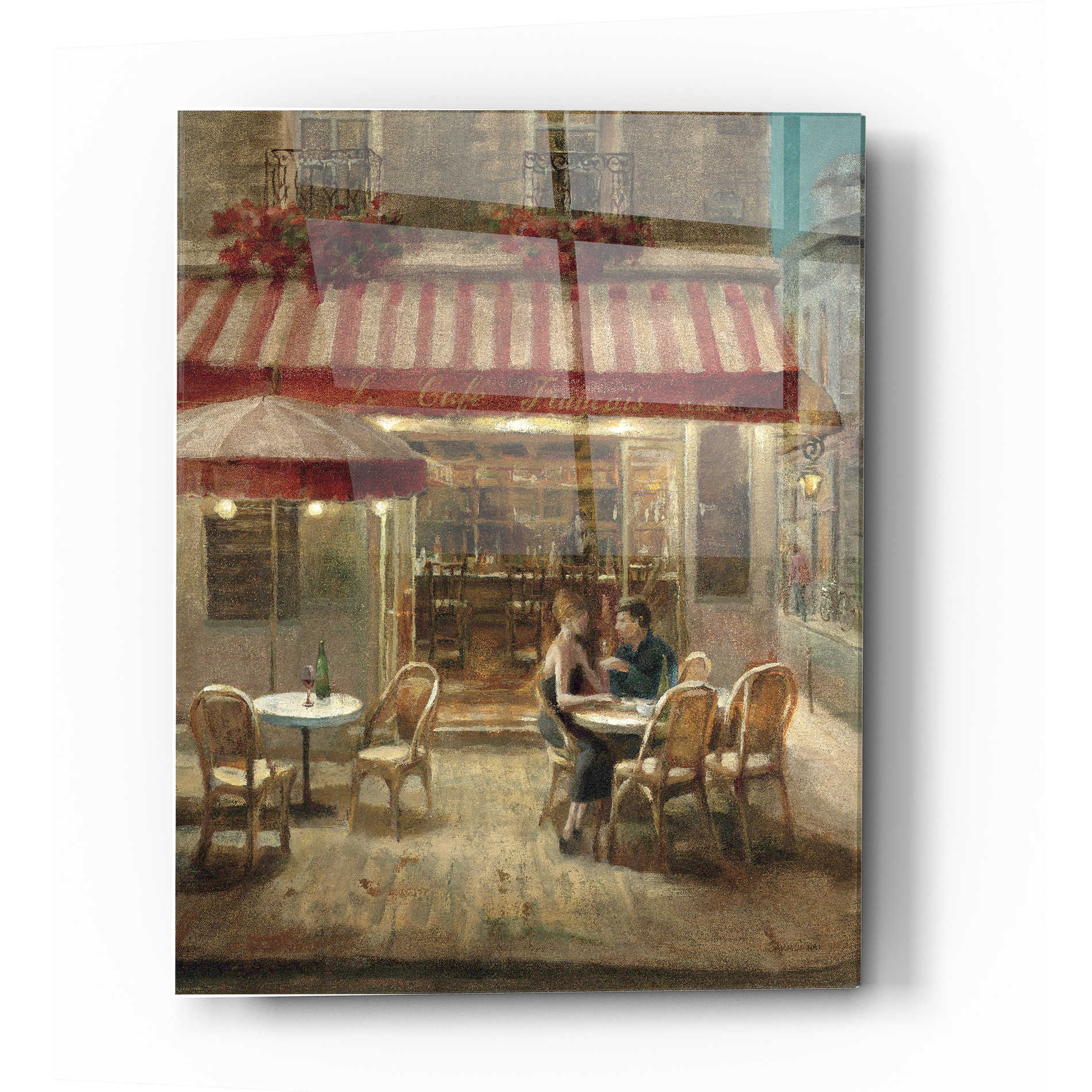 Epic Art 'Paris Cafe II Crop' by Danhui Nai, Acrylic Glass Wall Art,12 x 16