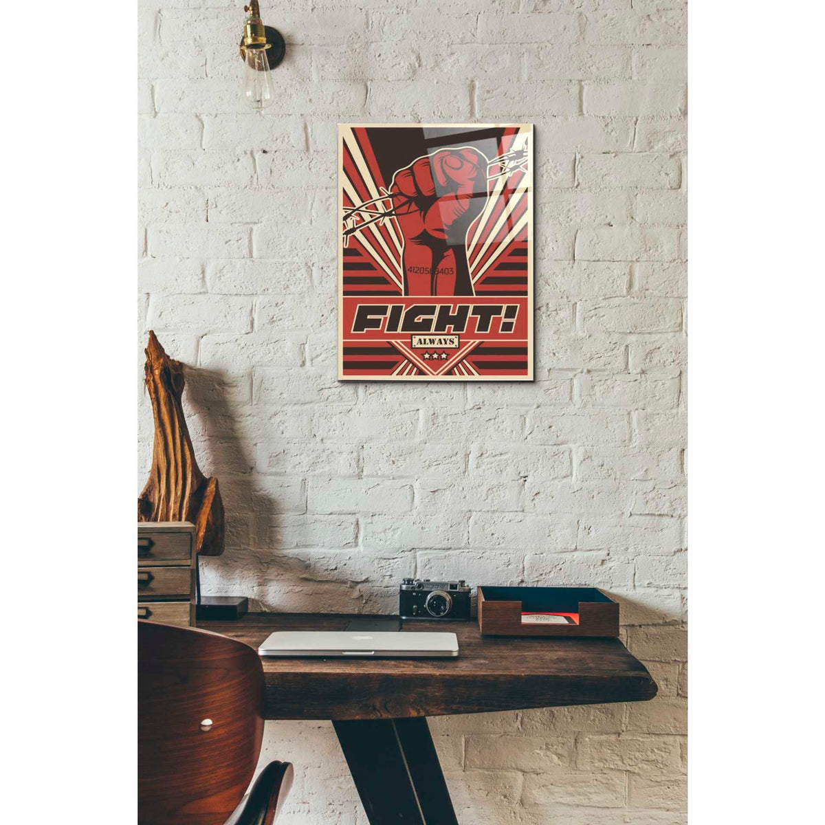 Epic Art 'Fight' Acrylic Glass Wall Art,12 x 16