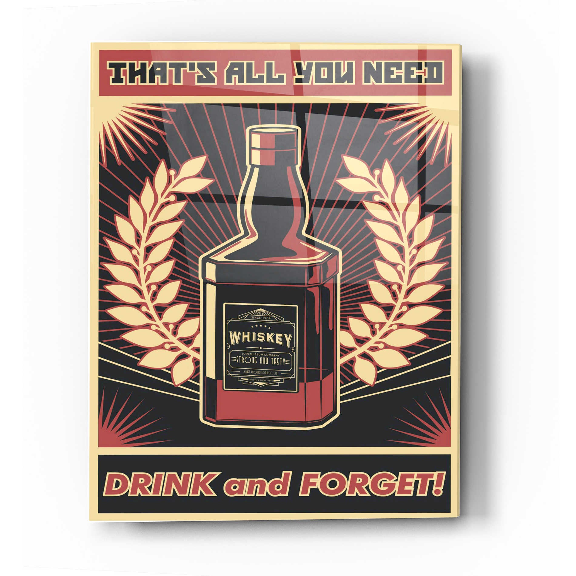 Epic Art 'Whiskey' Acrylic Glass Wall Art,12x16