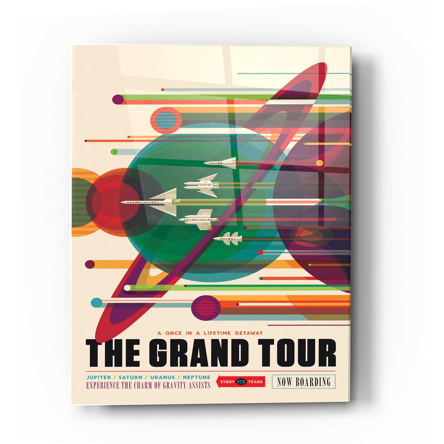Epic Art 'Visions of the Future:The Grand Tour' Space Acrylic Glass Wall Art,12x16