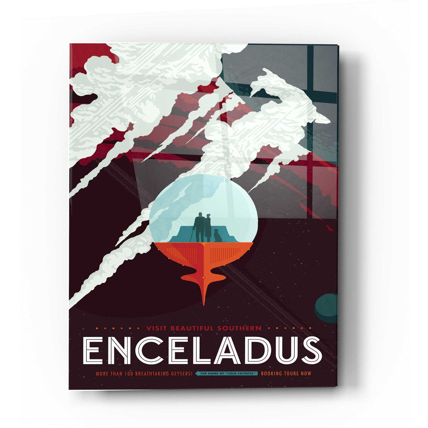 Epic Art 'Visions of the Future: Enceladus' Acrylic Glass Wall Art,12x16