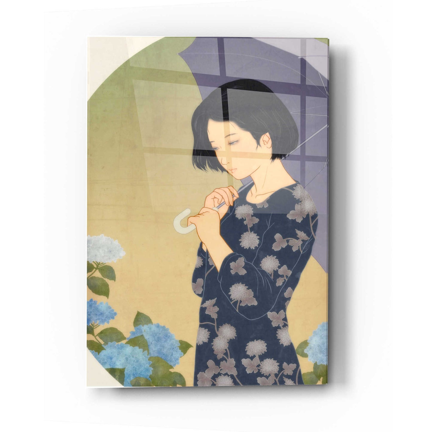 Epic Art 'Ajisai' by Sai Tamiya, Acrylic Glass Wall Art,12x16
