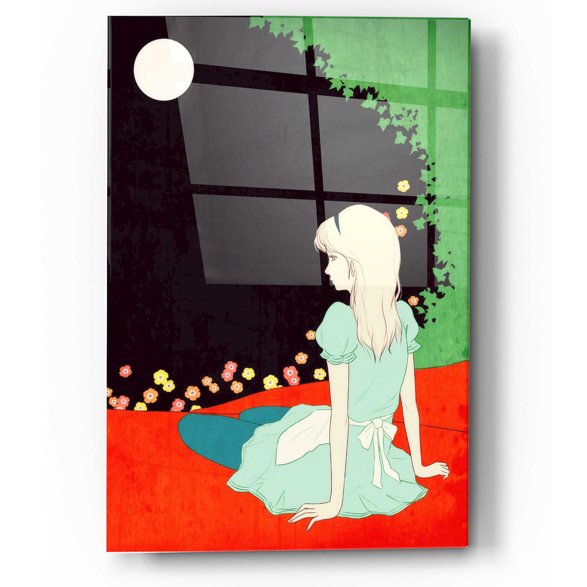 Epic Art 'Alice in the Moonlight' by Sai Tamiya, Acrylic Glass Wall Art,12x16