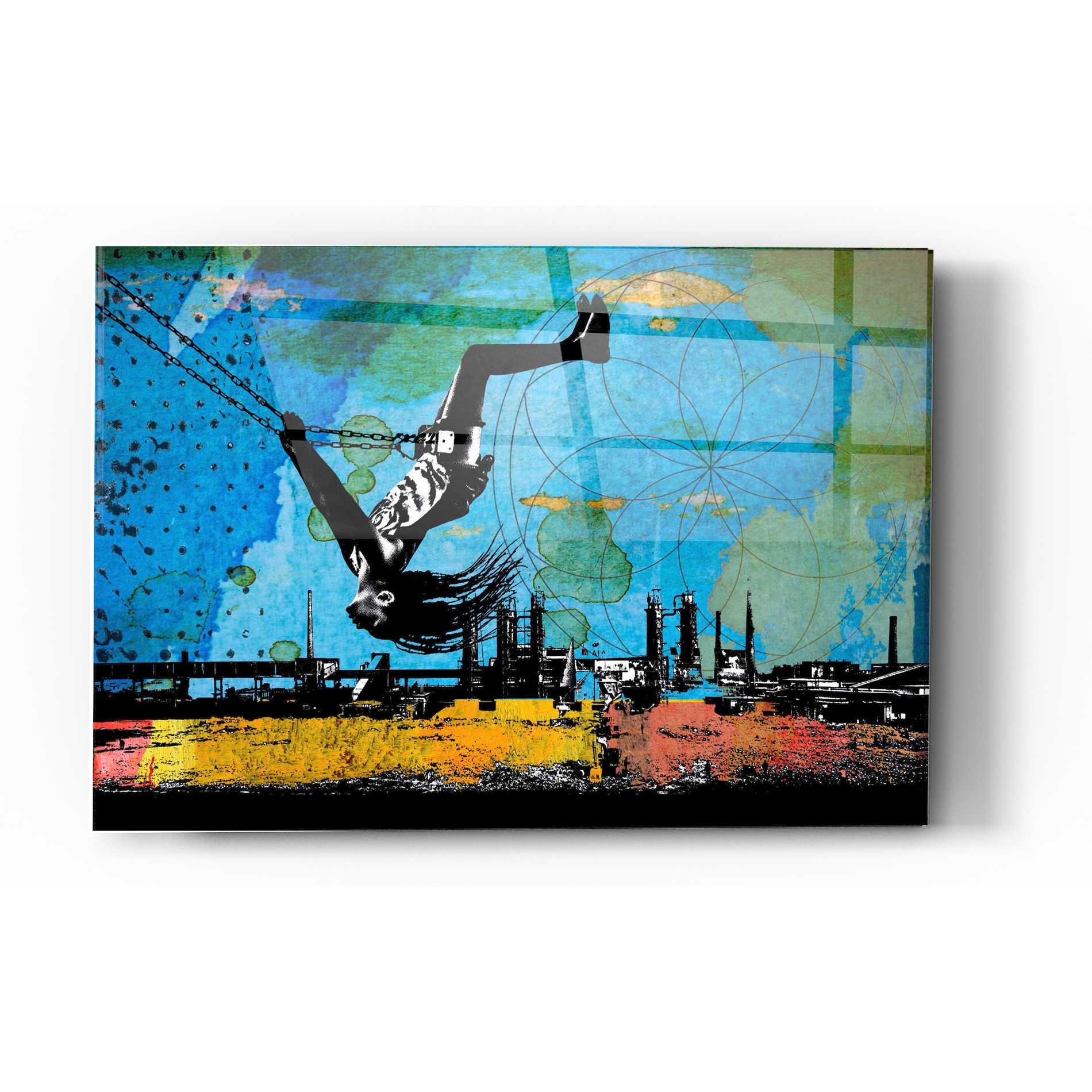 Epic Art 'ON TOP OF THE WORLD' by DB Waterman, Acrylic Glass Wall Art,12x16