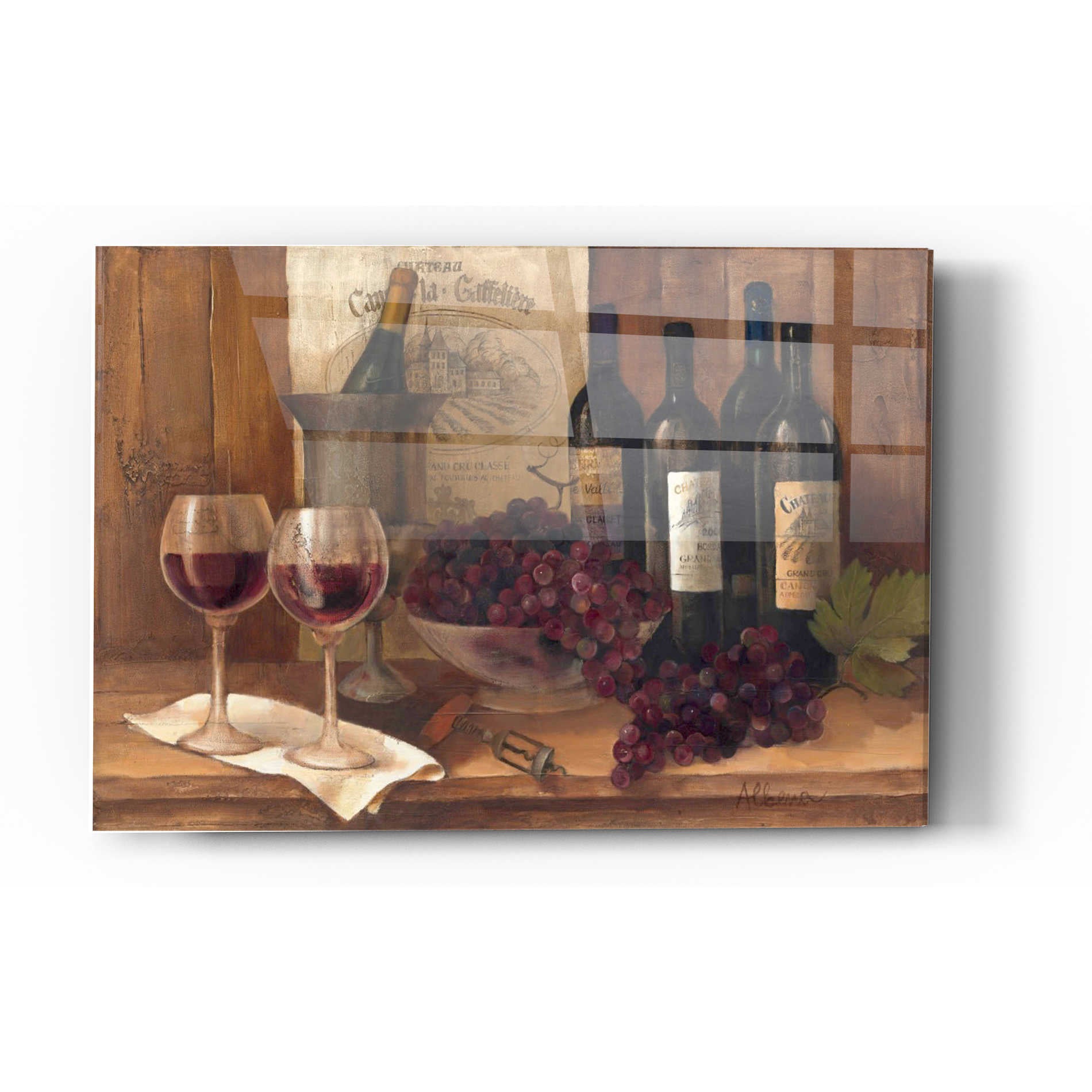 Epic Art 'Vintage Wine' by Albena Hristova, Acrylic Glass Wall Art,12x16
