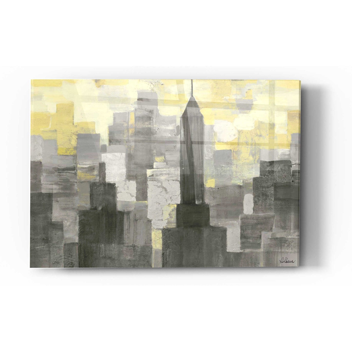 Epic Art 'City Blocks Neutral' by Albena Hristova, Acrylic Glass Wall Art,12 x 16