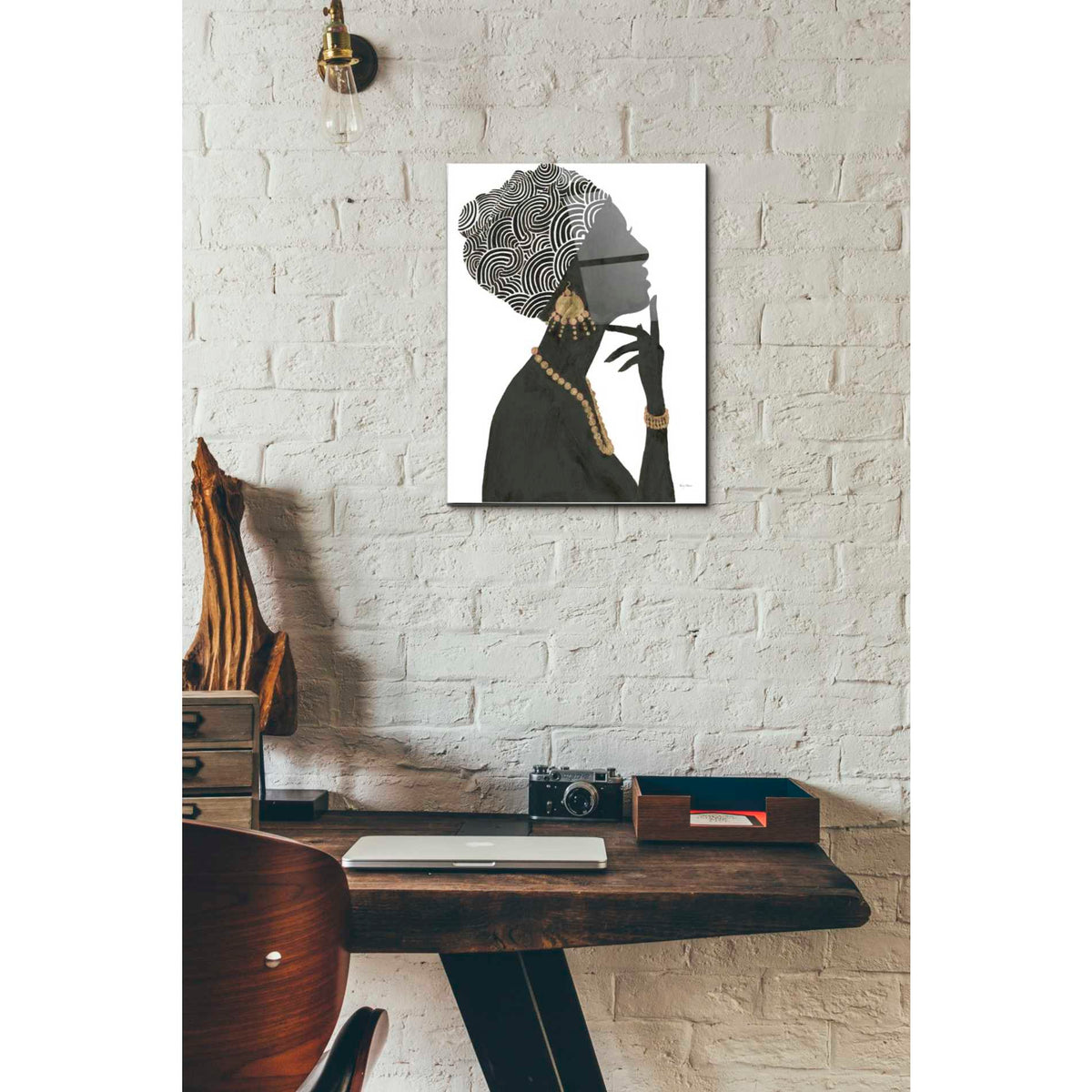 Epic Art 'Graceful Majesty I' by Emily Adams, Acrylic Glass Wall Art,12x16