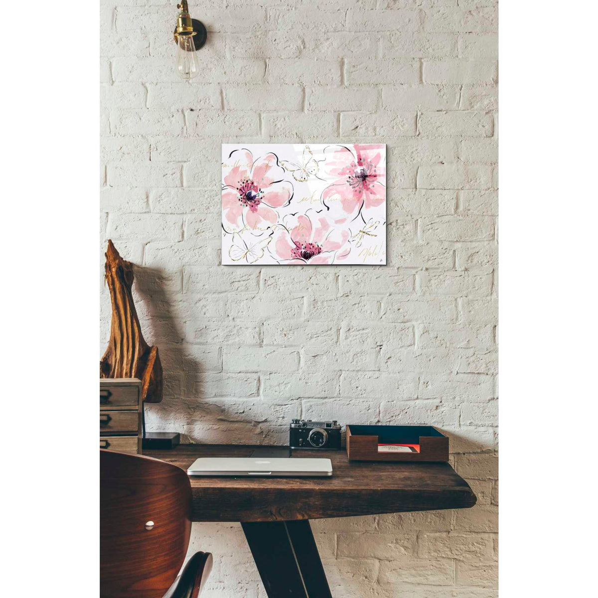 Epic Art 'Simply Pink I' by Daphne Brissonet, Acrylic Glass Wall Art,12 x 16