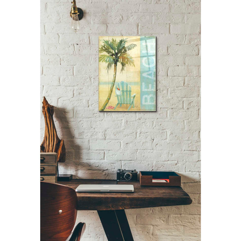 Epic Art 'Ocean Beach I' by Daphne Brissonet, Acrylic Glass Wall Art,12 x 16