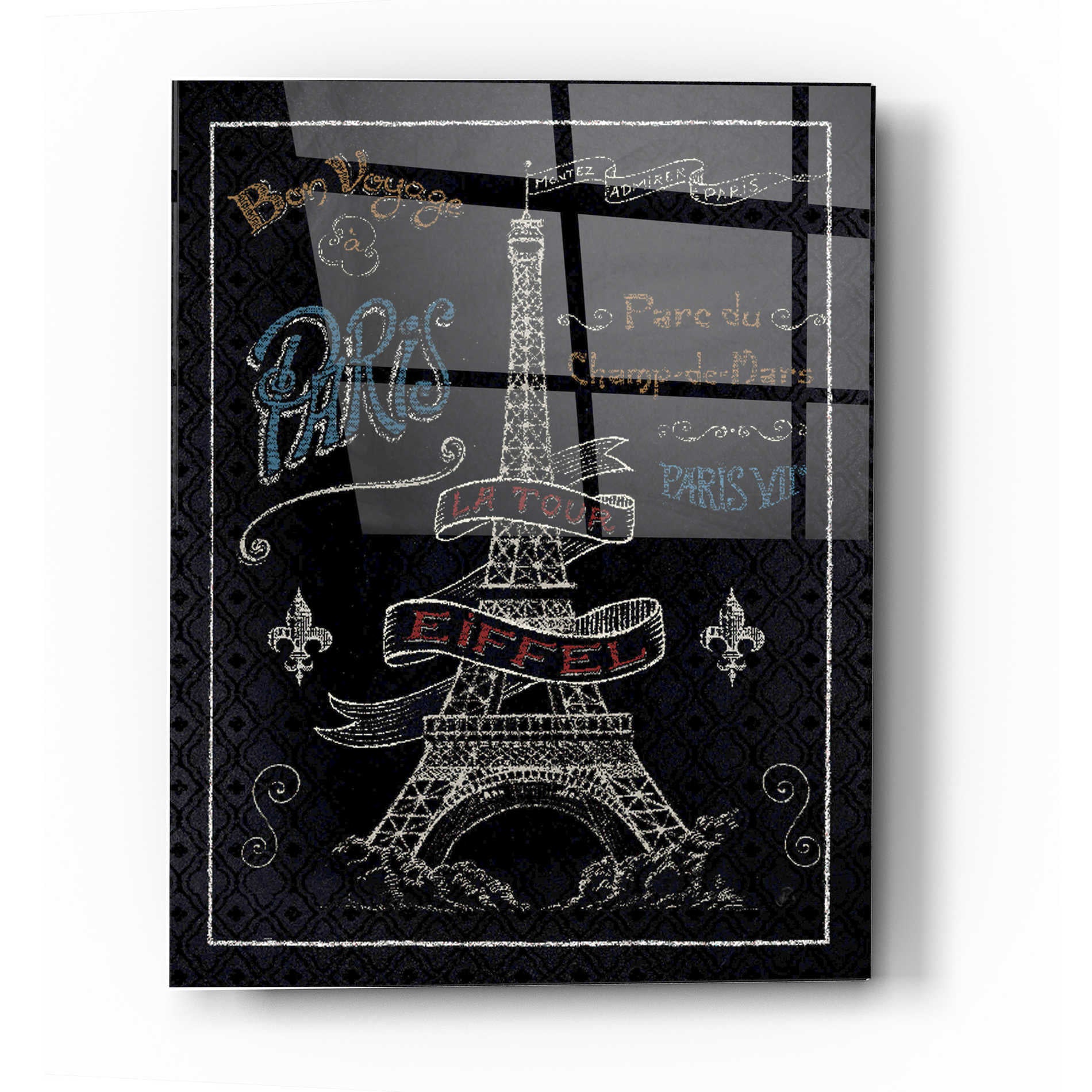 Epic Art 'Travel to Paris I' by Daphne Brissonet, Acrylic Glass Wall Art,12 x 16