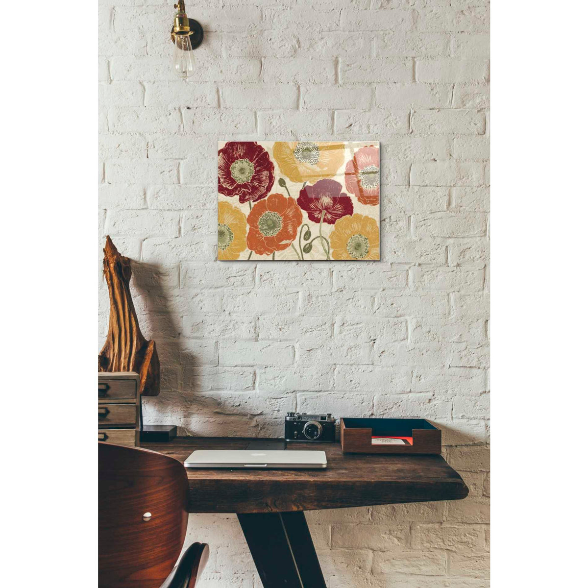 Epic Art 'A Poppys Touch I Spice' by Daphne Brissonet, Acrylic Glass Wall Art,12 x 16