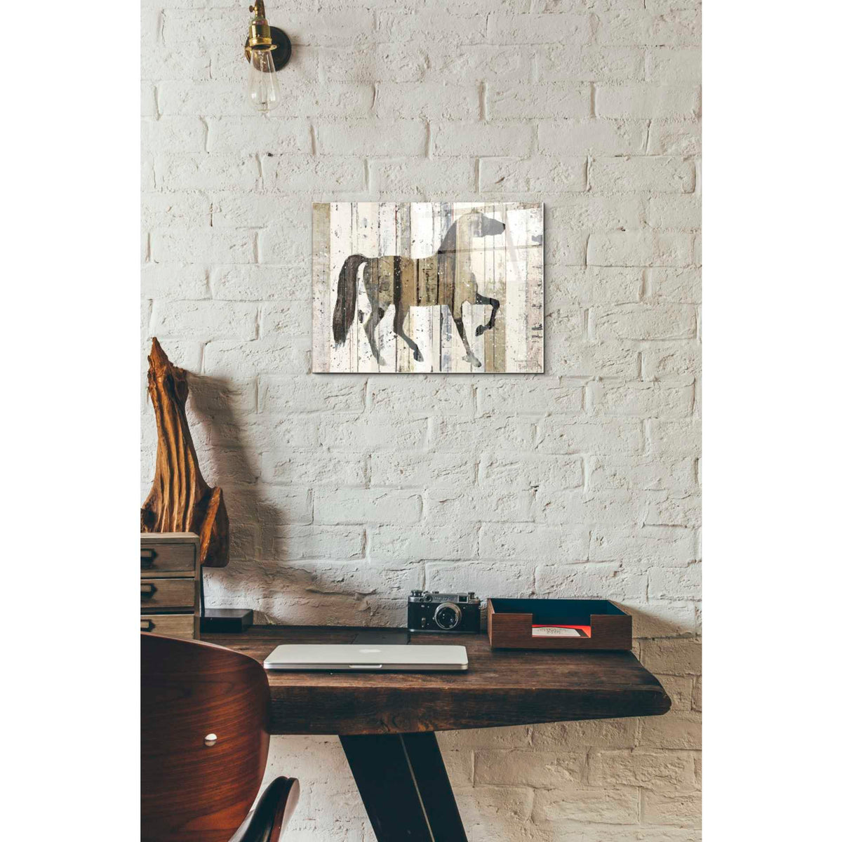 Epic Art 'Dark Horse' by Michael Mullan, Acrylic Glass Wall Art,12 x 16