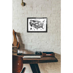 Epic Art 'Letterpress USA Map Dark' by Michael Mullan, Acrylic Glass Wall Art,12 x 16