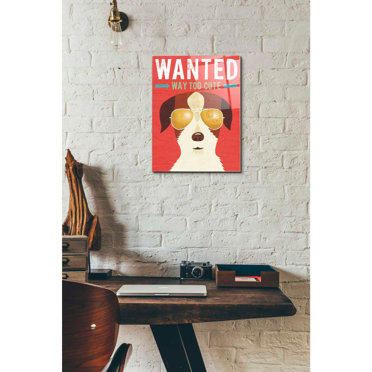 Epic Art 'Beach Bums Terrier I Wanted' by Michael Mullan, Acrylic Glass Wall Art,12 x 16
