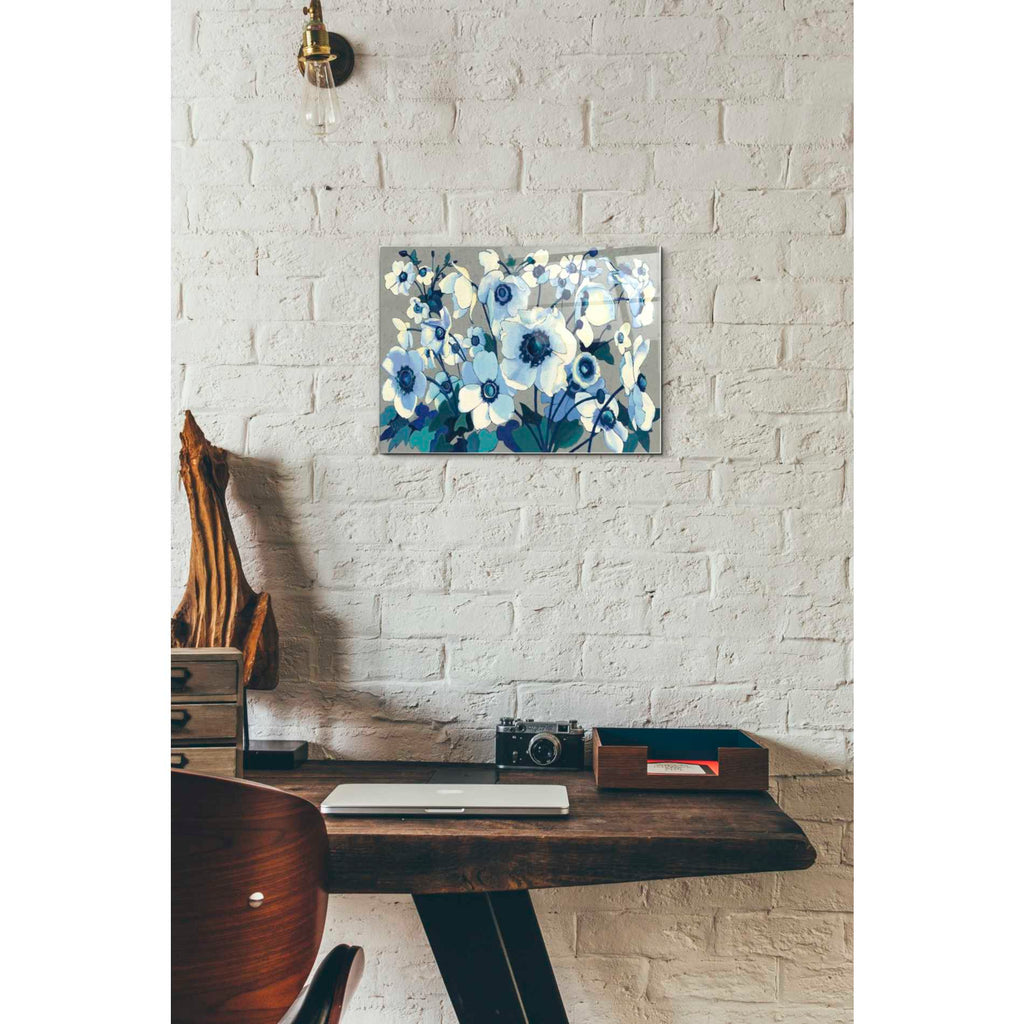 Epic Art 'Anemones Japonaises I' by Shirley Novak, Acrylic Glass Wall Art,12 x 16