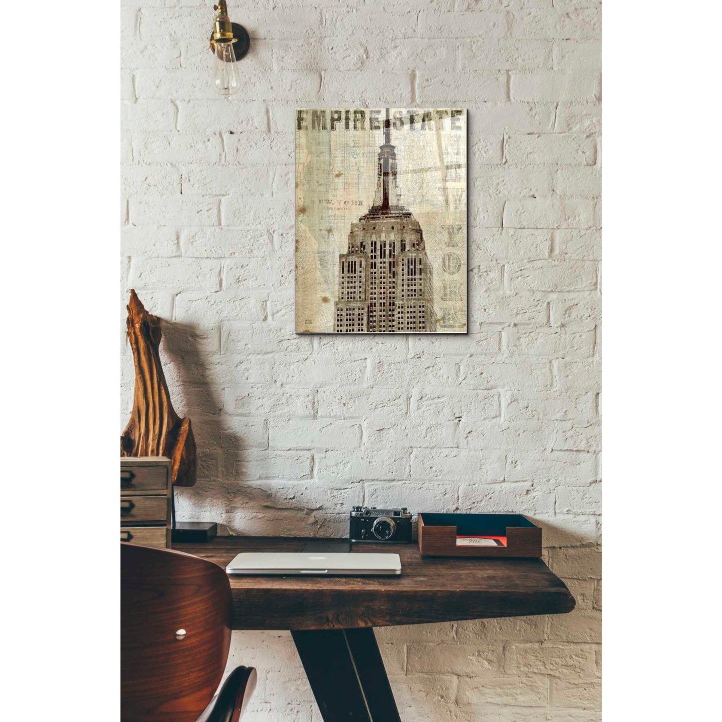 Epic Art 'Vintage NY Empire State Building' by Michael Mullan, Acrylic Glass Wall Art,12 x 16