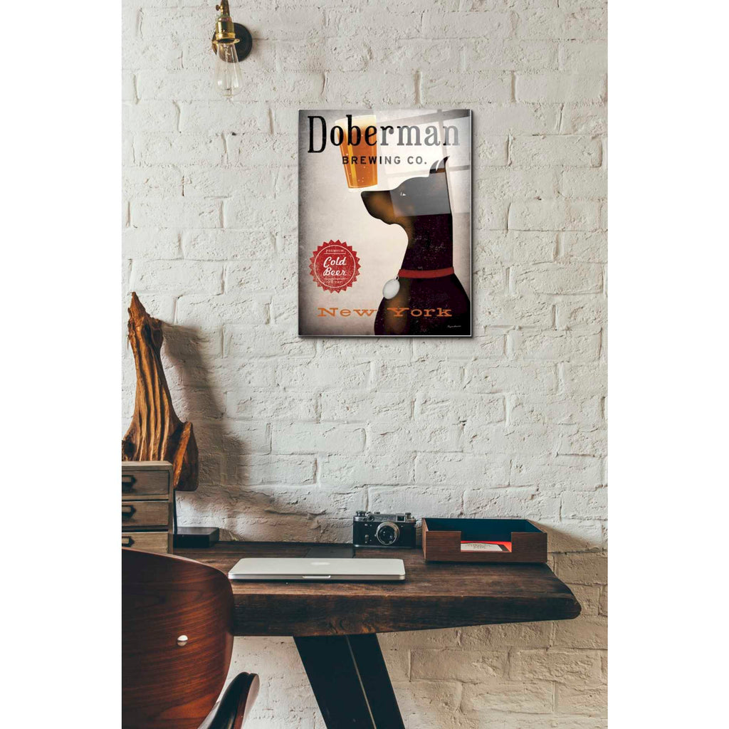 Epic Art 'Doberman Brewing Company NY' by Ryan Fowler, Acrylic Glass Wall Art,12x16