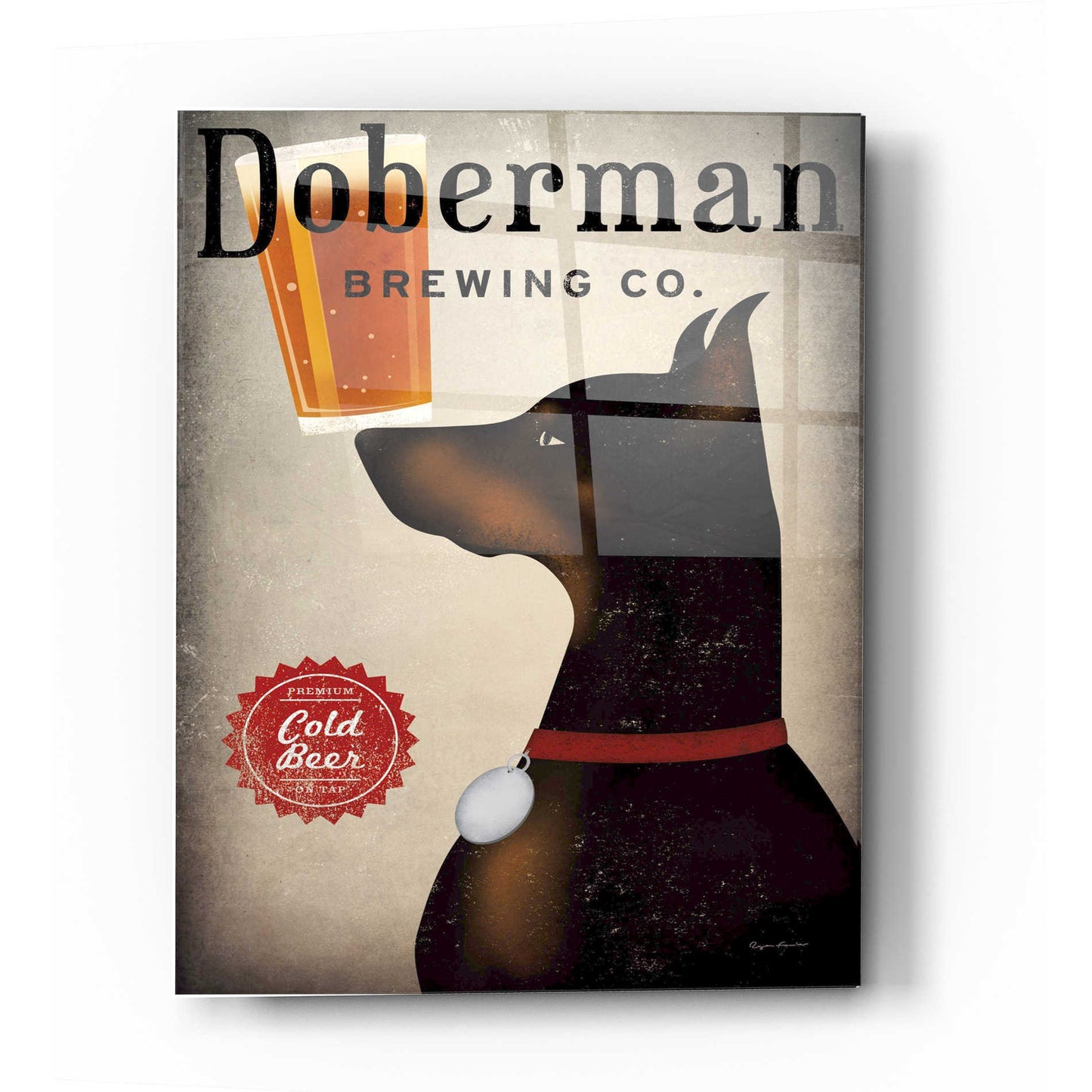 Epic Art 'Doberman Brewing Company' by Ryan Fowler, Acrylic Glass Wall Art,12x16