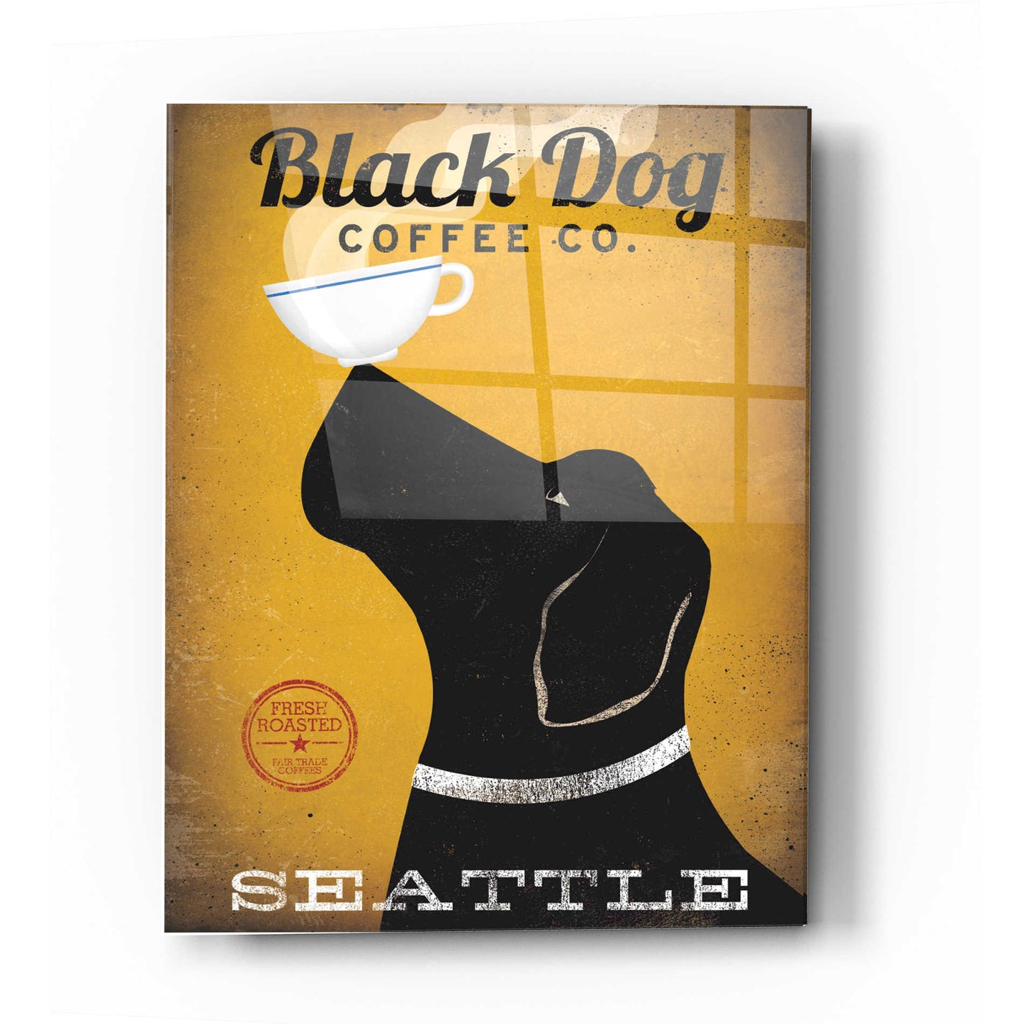 Epic Art 'Black Dog Coffee Co Seattle' by Ryan Fowler, Acrylic Glass Wall Art,12x16