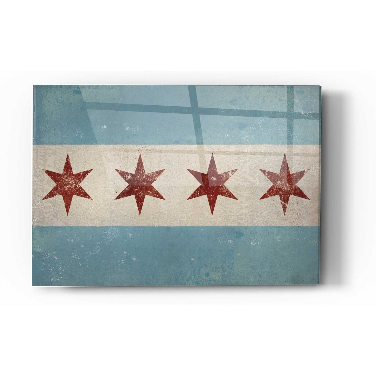 Epic Art 'Chicago Flag' by Ryan Fowler, Acrylic Glass Wall Art,12x16