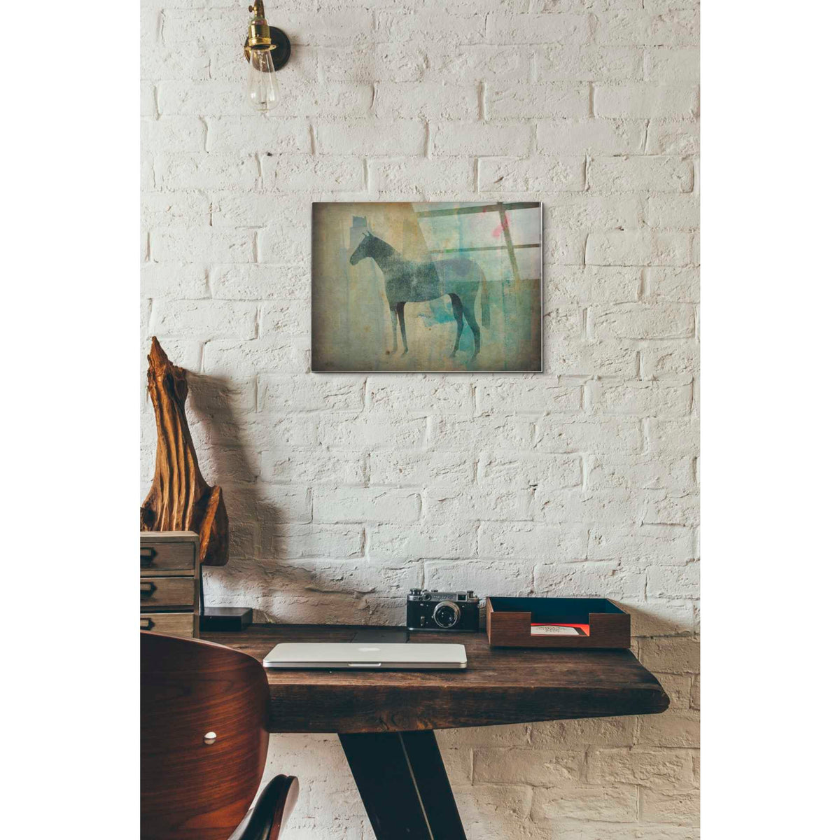 Epic Art 'Cheval Noir v3' by Ryan Fowler, Acrylic Glass Wall Art,12x16