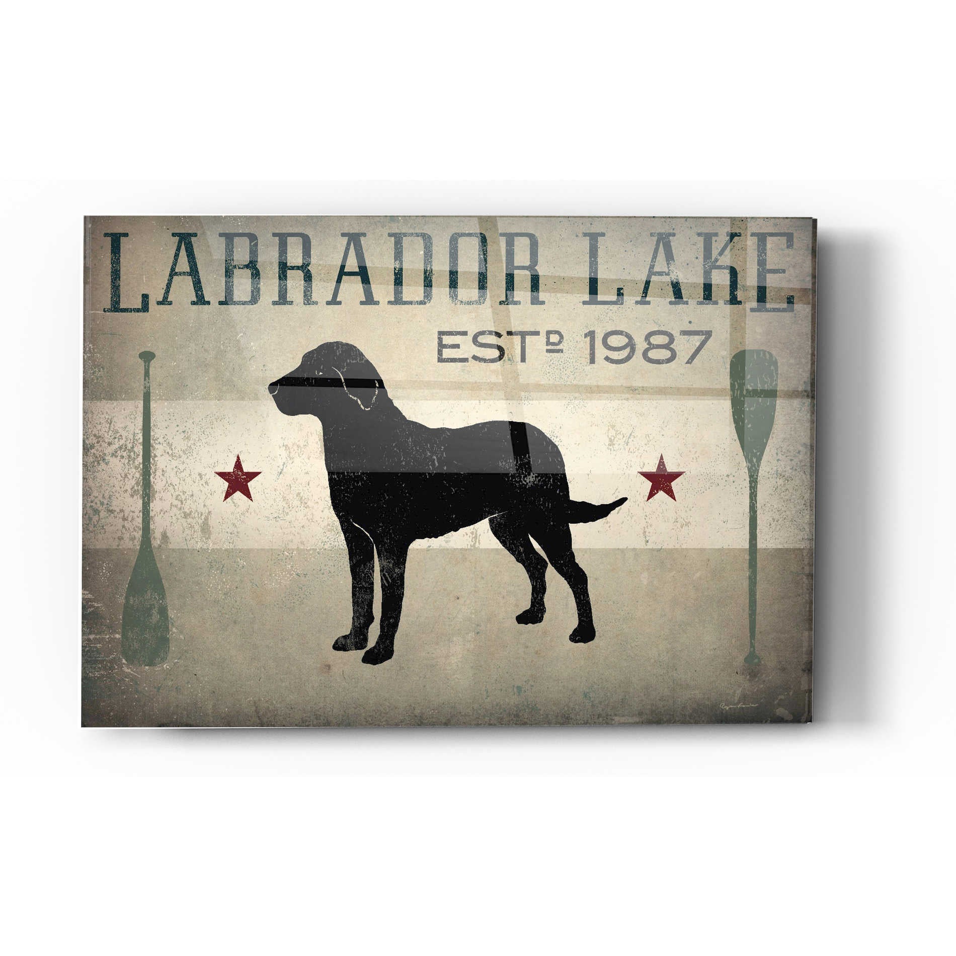 Epic Art 'Labrador Lake' by Ryan Fowler, Acrylic Glass Wall Art,12x16