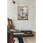 Epic Art 'Nautical Anchor Vertical Gray' by Ryan Fowler, Acrylic Glass Wall Art,12x16
