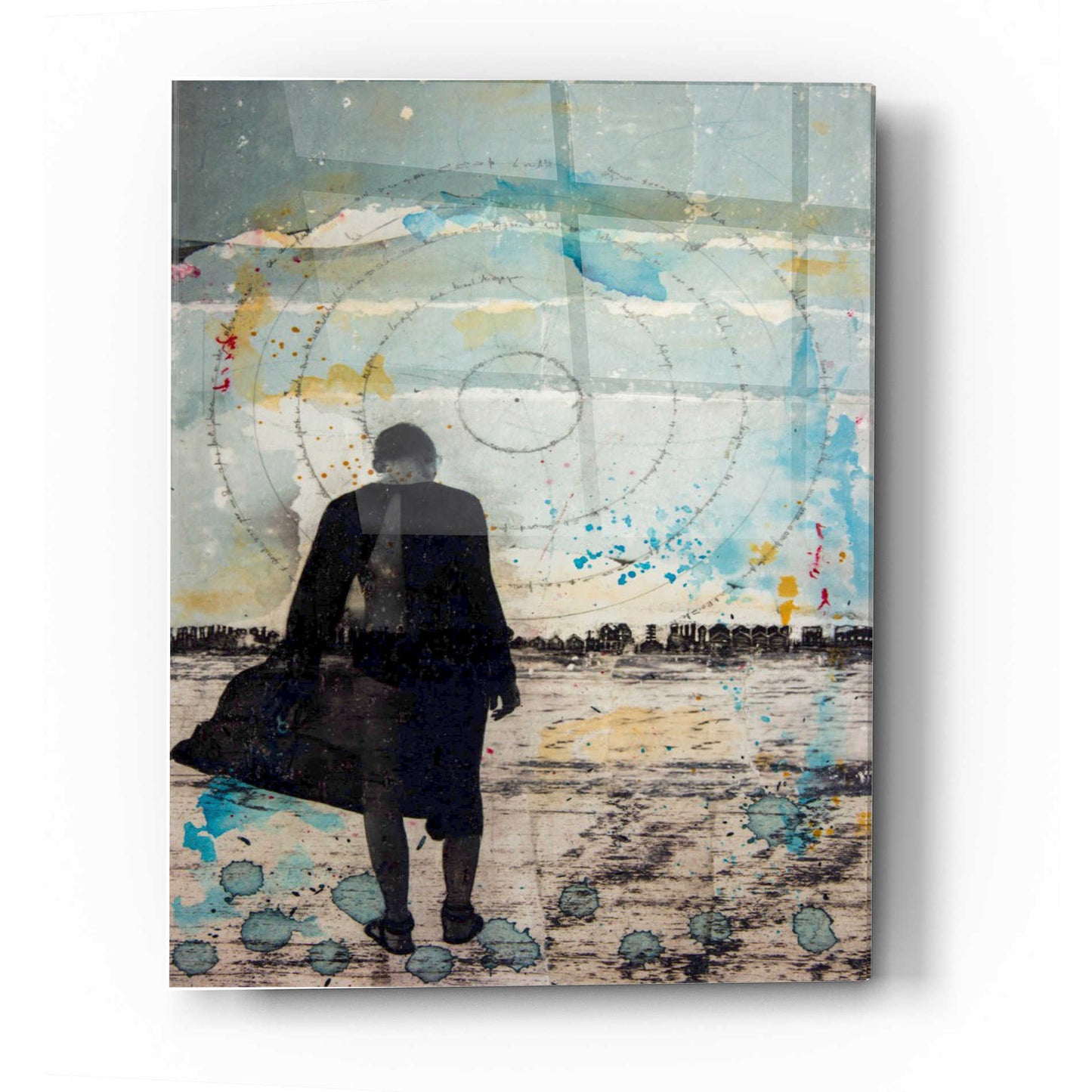 Epic Art 'GIRL WANDERING' by DB Waterman, Acrylic Glass Wall Art,12x16