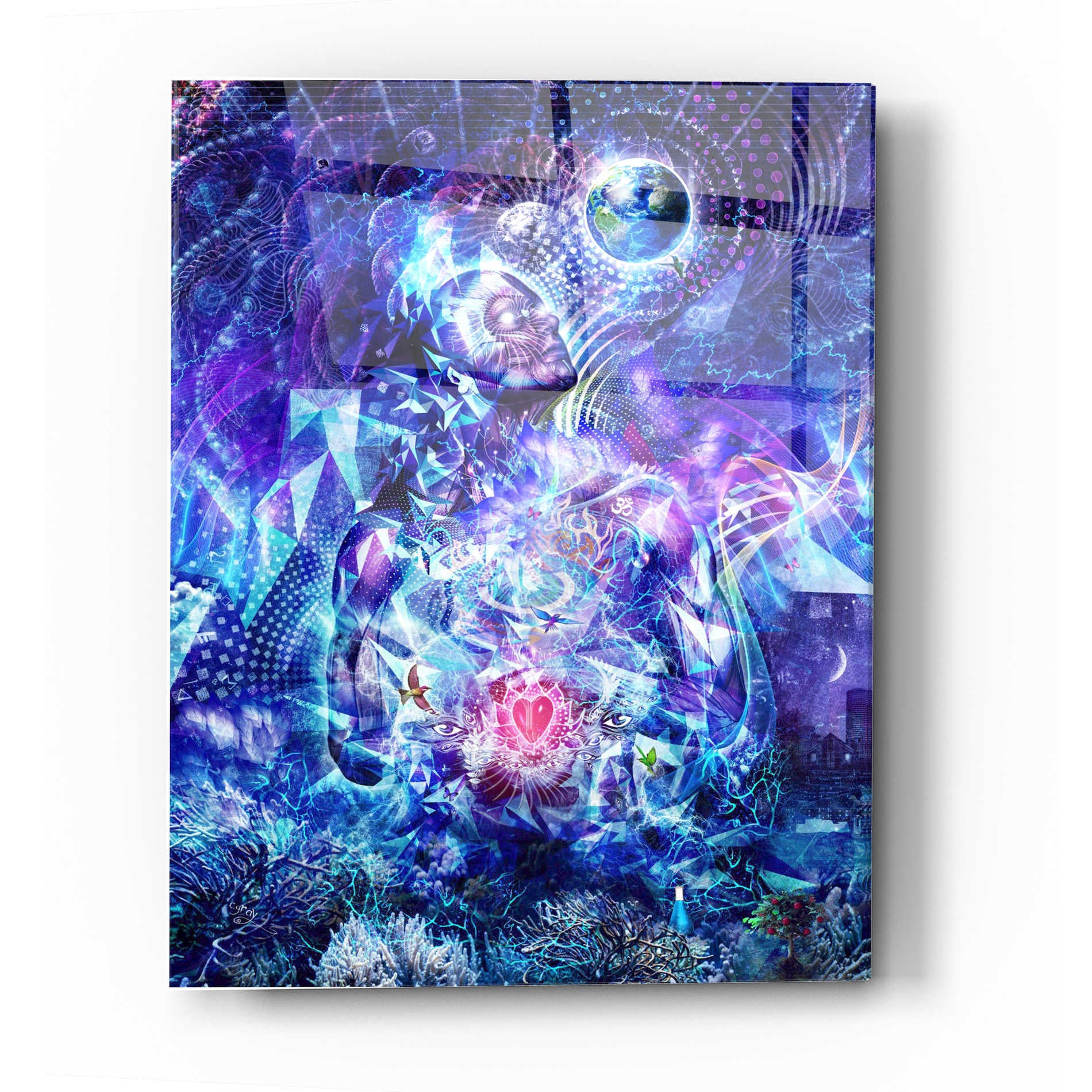 Epic Art 'Transcension Vertical' by Cameron Gray, Acrylic Glass Wall Art,12x16