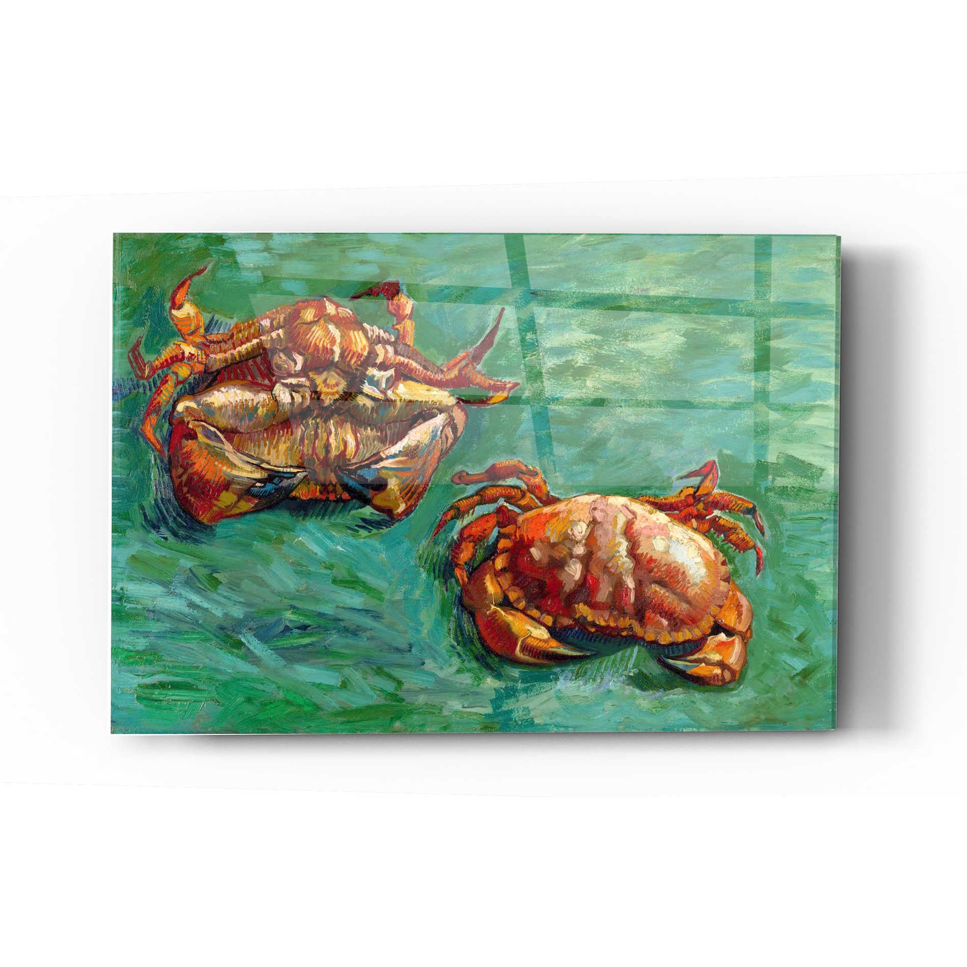 Epic Art 'Two Crabs' by Vincent Van Gogh Acrylic Glass Wall Art,12x16