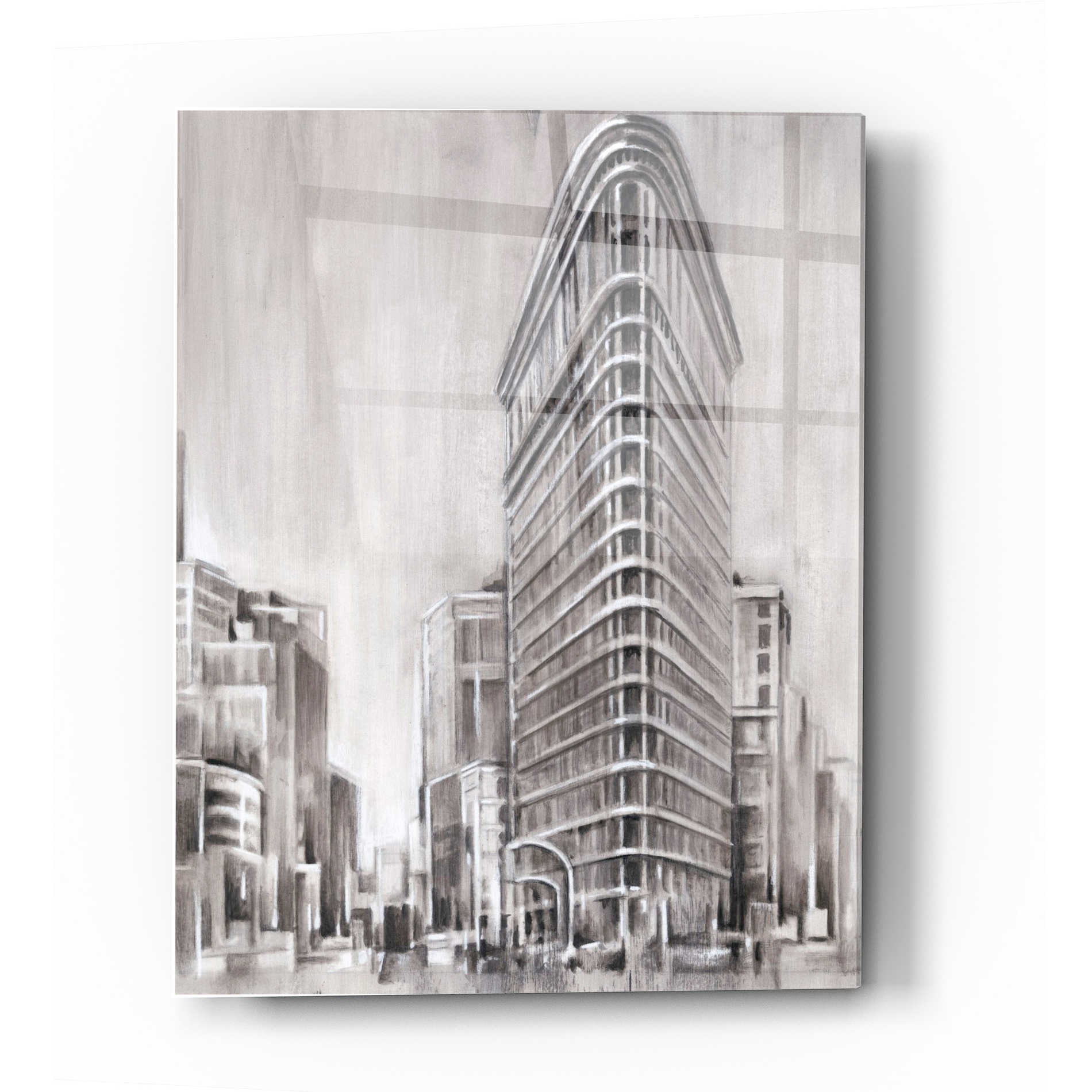 Epic Art 'Art Deco Cityscape II' by Ethan Harper Acrylic Glass Wall Art,12x16