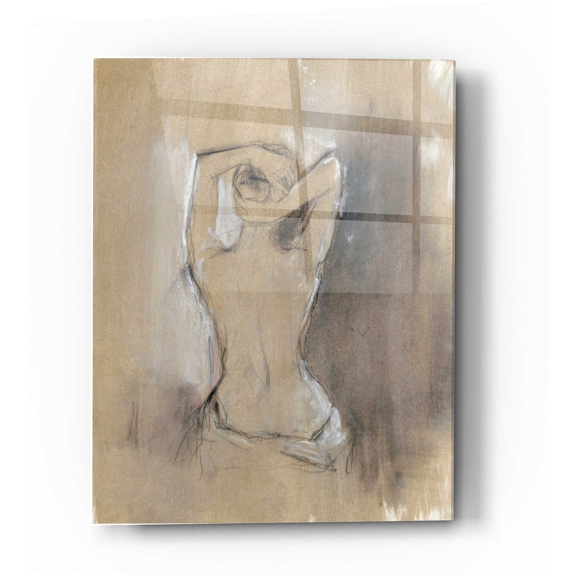 Epic Art 'Contemporary Draped Figure I' by Ethan Harper Acrylic Glass Wall Art,12x16