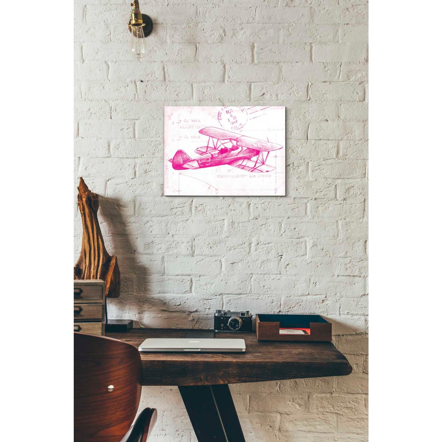 Epic Art 'Flight Schematic I in Pink' by Ethan Harper Acrylic Glass Wall Art,12x16