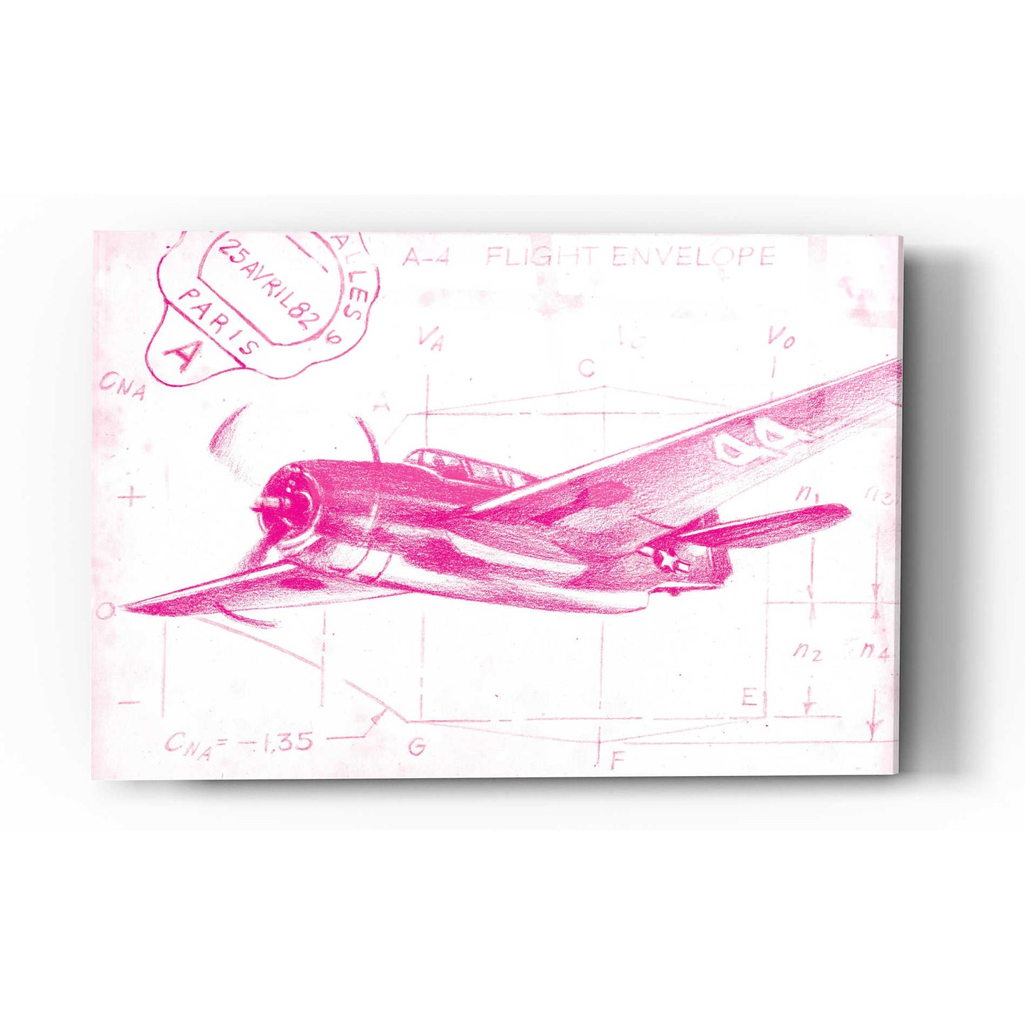 Epic Art 'Flight Schematic II' by Ethan Harper Acrylic Glass Wall Art,12x16