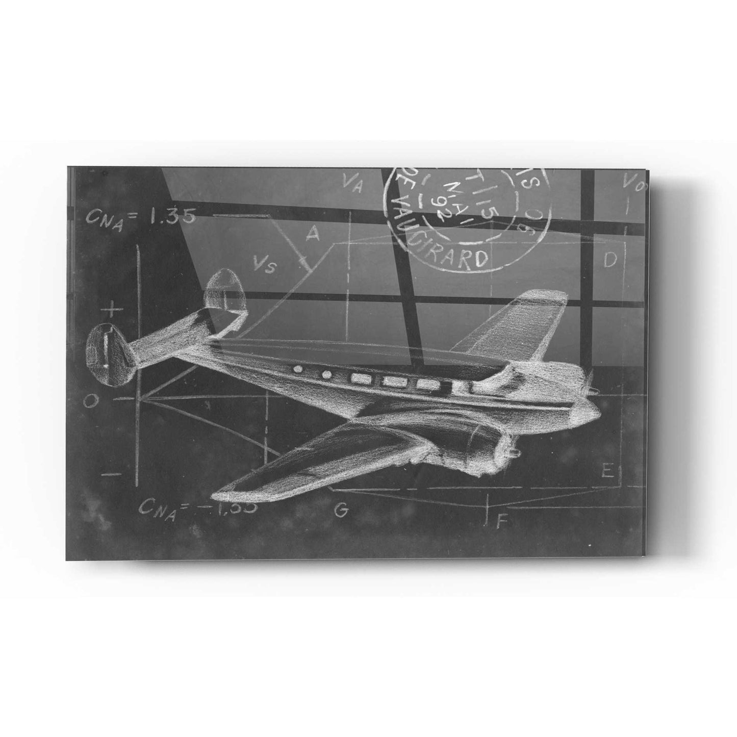 Epic Art 'Flight Schematic IV' by Ethan Harper Acrylic Glass Wall Art,12x16