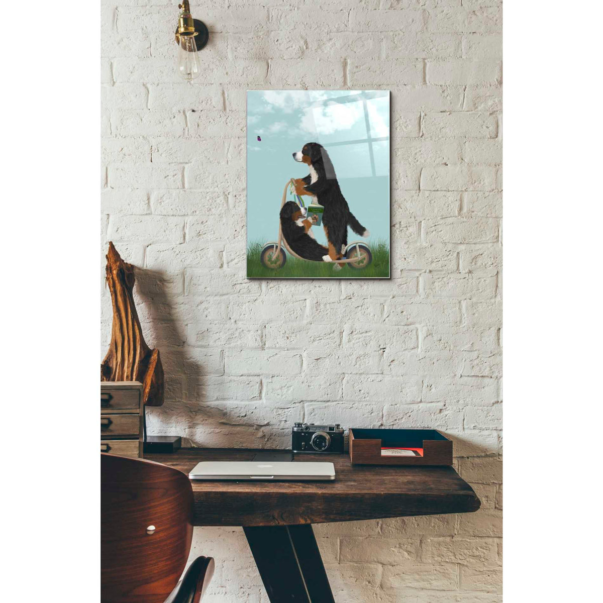 Epic Art 'Bernese Scooter' by Fab Funky Acrylic Glass Wall Art,12x16