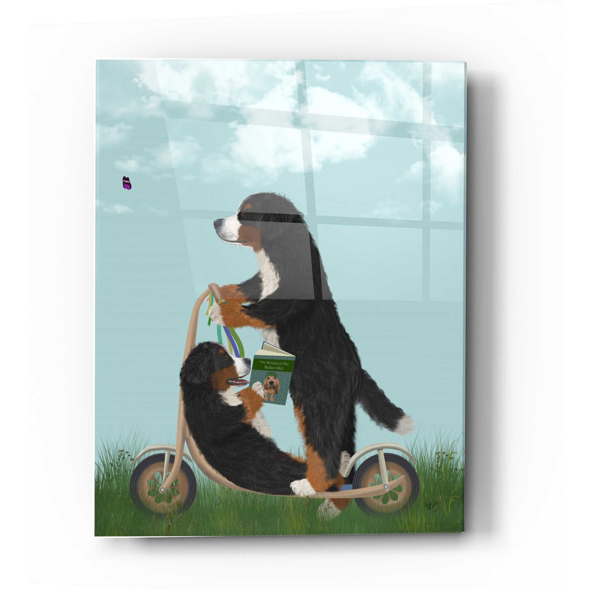 Epic Art 'Bernese Scooter' by Fab Funky Acrylic Glass Wall Art,12x16