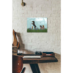 Epic Art 'Dachshund Scooter' by Fab Funky Acrylic Glass Wall Art,12x16