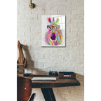 Epic Art 'Zebra Rainbow Splash 1' by Fab Funky Acrylic Glass Wall Art,12x16