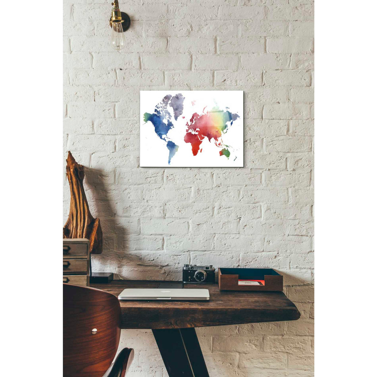 Epic Art 'Rainbow World' by Grace Popp Acrylic Glass Wall Art,12x16