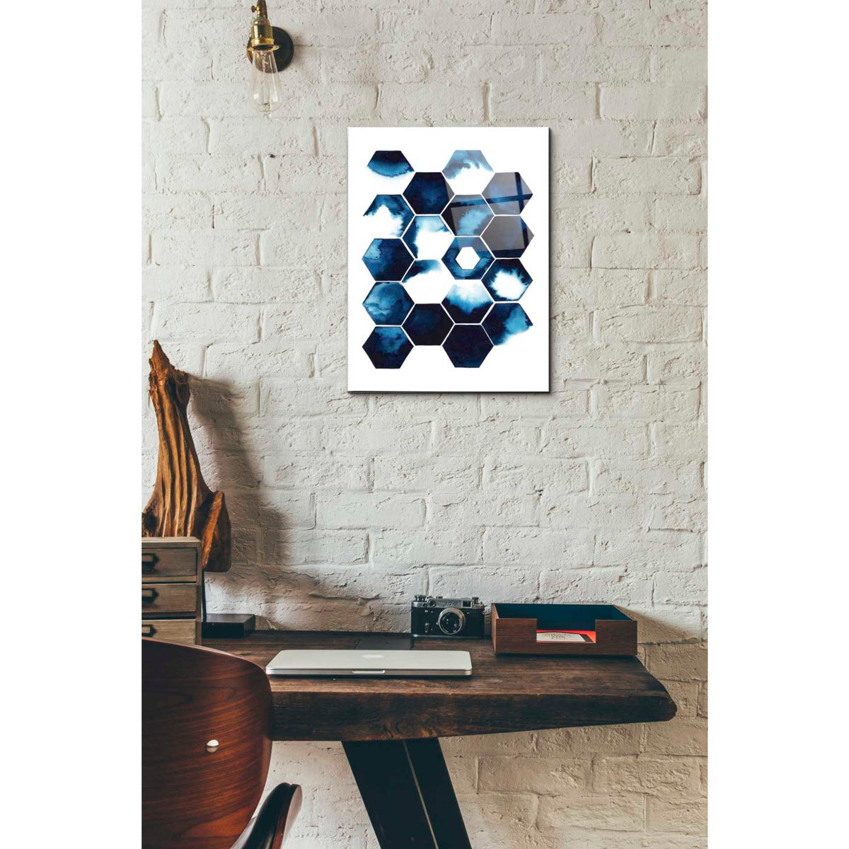 Epic Art 'Stormy Geometry I' by Grace Popp Acrylic Glass Wall Art,12x16