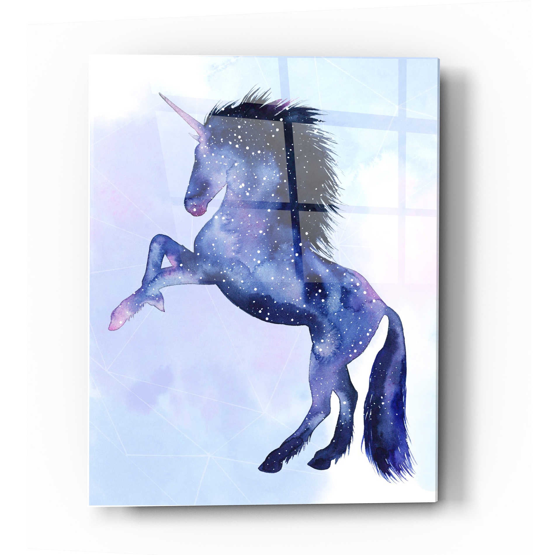Epic Art 'Unicorn Universe IV' by Grace Popp Acrylic Glass Wall Art,12x16
