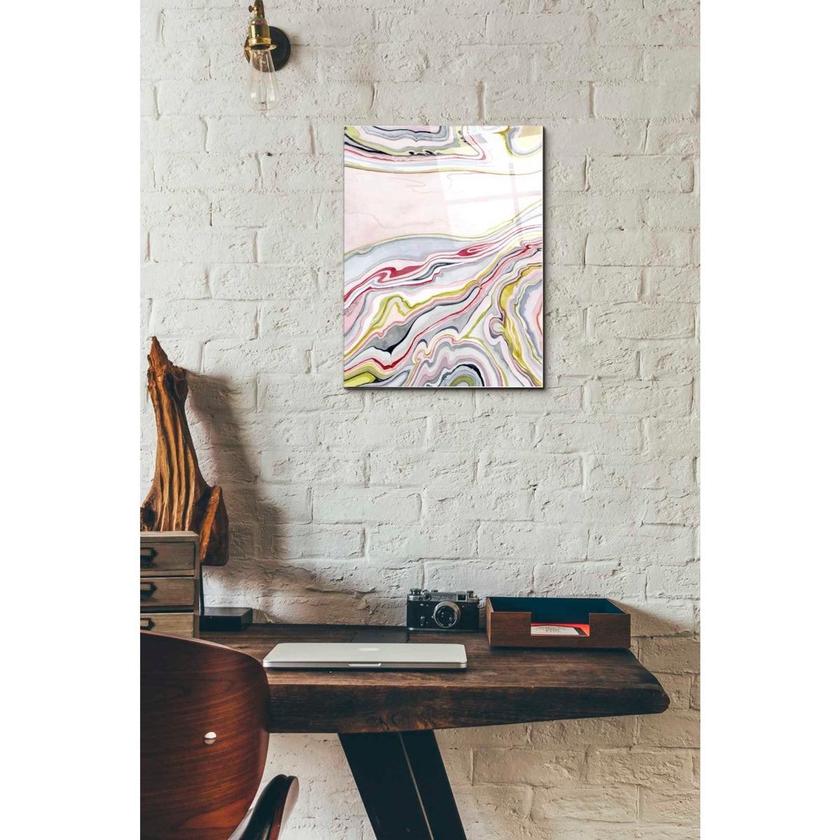 Epic Art 'Watercolor Marbling I' by Grace Popp Acrylic Glass Wall Art,12x16