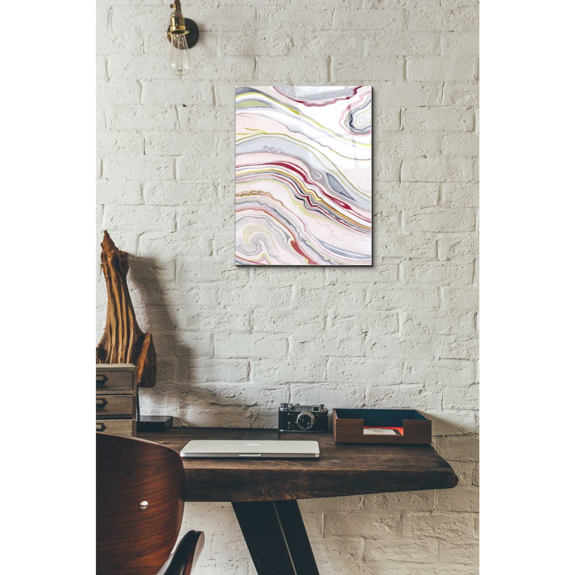 Epic Art 'Watercolor Marbling II' by Grace Popp Acrylic Glass Wall Art,12x16