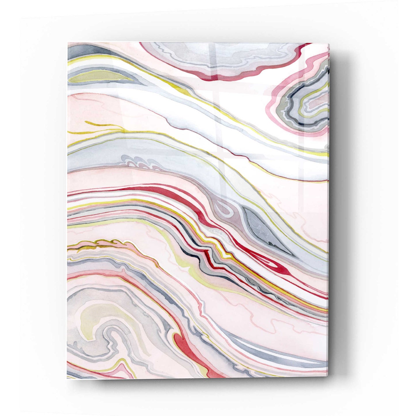 Epic Art 'Watercolor Marbling II' by Grace Popp Acrylic Glass Wall Art,12x16