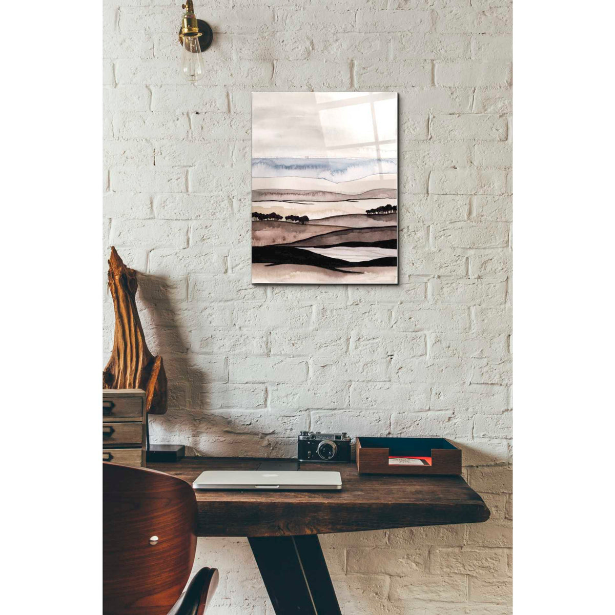 Epic Art 'Watercolor Strata I' by Grace Popp Acrylic Glass Wall Art,12x16